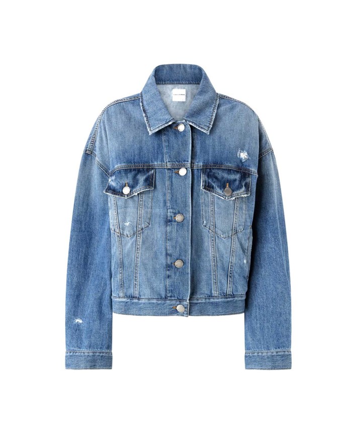 PINKO GIUBBINO JEANS CON TASCHINI REBEL LAVAGGIO VINTAGE