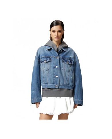 PINKO GIUBBINO JEANS CON TASCHINI REBEL LAVAGGIO VINTAGE