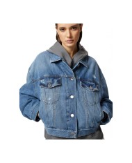 PINKO GIUBBINO JEANS CON TASCHINI REBEL LAVAGGIO VINTAGE