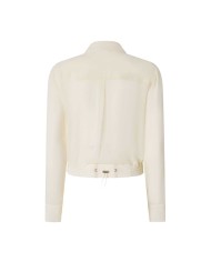 PINKO CAMICETTA LEGGERA LINEA BOMBER IN GEORGETTE BEIGE RUTABAGA 125