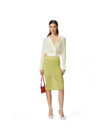 PINKO CAMICETTA LEGGERA LINEA BOMBER IN GEORGETTE BEIGE RUTABAGA 125