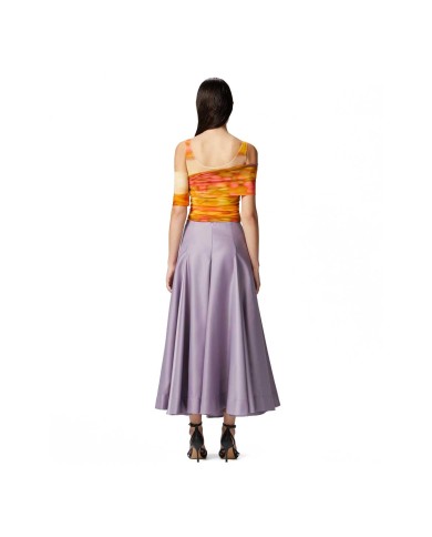 PINKO BODY ASIMMETRICO CON STAMPA PAESAGGIO MULTI BEIGE/ROSA 125