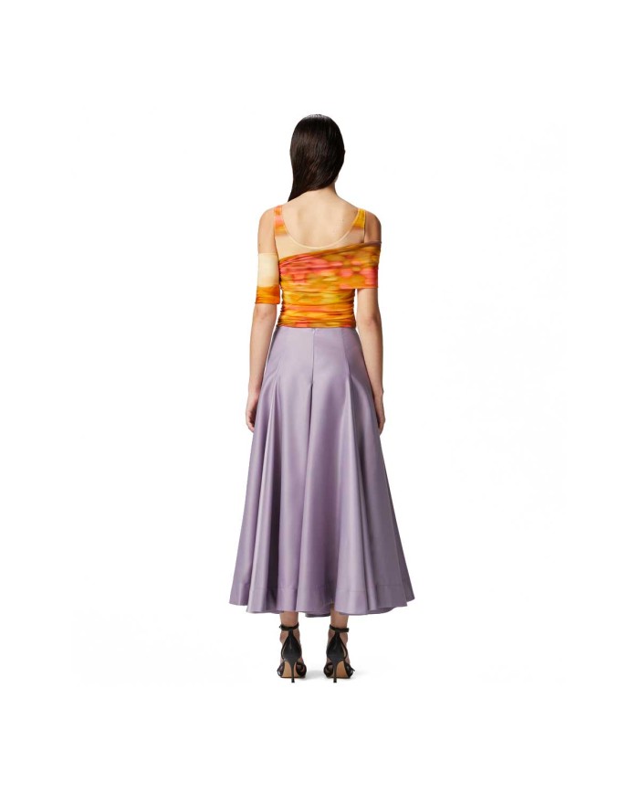 PINKO BODY ASIMMETRICO CON STAMPA PAESAGGIO MULTI BEIGE/ROSA 125