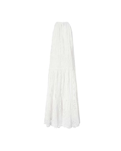 PINKO ABITO MIDI IN SANGALLO E MACRAME' BIANCO/BIANCANEVE  125