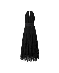 PINKO ABITO MIDI IN SANGALLO E MACRAME' NERO LIMOUSINE  125