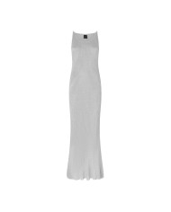 PINKO VESTITO SMANICATO IN MAGLIA METALLIZZATA  A COSTE GRIGIO PERLA 125