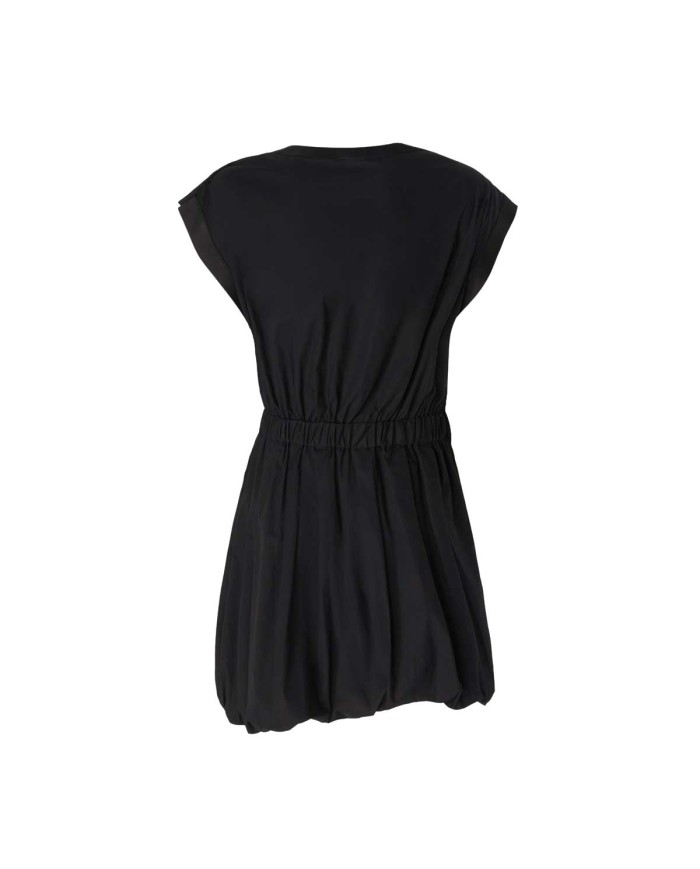 PINKO VESTITINO IN POPELINE CON INCROCIO NERO LIMOUSINE 125