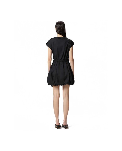 PINKO VESTITINO IN POPELINE CON INCROCIO NERO LIMOUSINE 125