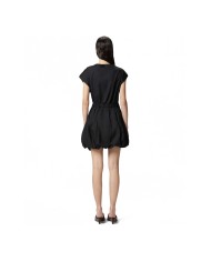 PINKO VESTITINO IN POPELINE CON INCROCIO NERO LIMOUSINE 125