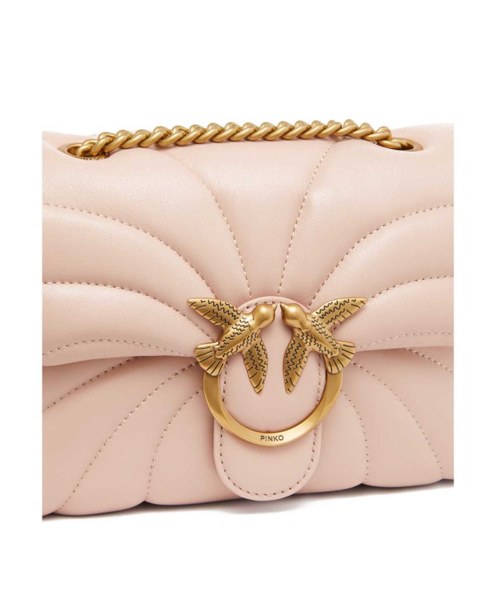 PINKO MINI BORSA LOVE BAG PUFF BUTTERFLY A TRACOLLA IN NAPPA CIPRIA/ANTIQUE GOLD 125