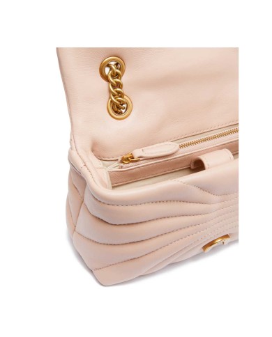 PINKO MINI BORSA LOVE BAG PUFF BUTTERFLY A TRACOLLA IN NAPPA CIPRIA/ANTIQUE GOLD 125