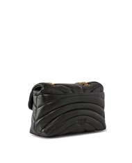PINKO MINI BORSA LOVE BAG PUFF BUTTERFLY A TRACOLLA IN NAPPA NERO/ANTIQUE GOLD 125