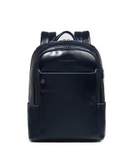 PIQUADRO ZAINO UOMO BACKPACK BLUE SQUARE IN PELLE PORTA PC 14" BLUE CA3214B2 CO