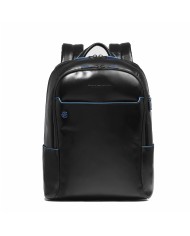 PIQUADRO ZAINO UOMO BACKPACK BLUE SQUARE IN PELLE PORTA PC 14" NERO CA3214B2 CO