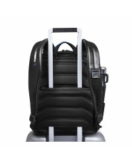 PIQUADRO ZAINO UOMO BACKPACK BLUE SQUARE IN PELLE PORTA PC 14" NERO CA3214B2 CO