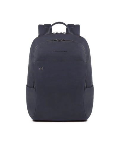 PIQUADRO ZAINO UOMO BACKPACK BLACK SQUARE IN PELLE PORTA PC 14" BLU CA3214B3 CO