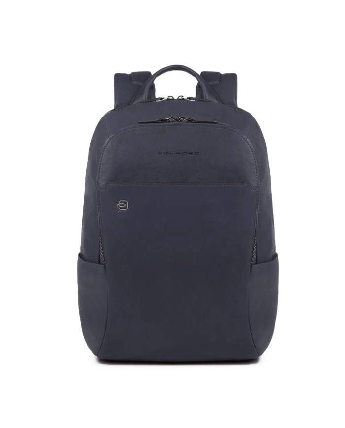 PIQUADRO ZAINO UOMO BACKPACK BLACK SQUARE IN PELLE PORTA PC 14" BLU CA3214B3 CO