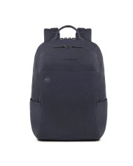 PIQUADRO ZAINO UOMO BACKPACK BLACK SQUARE IN PELLE PORTA PC 14" BLU CA3214B3 CO