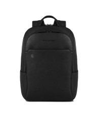 PIQUADRO ZAINO UOMO BACKPACK BLACK SQUARE IN PELLE PORTA PC 14" NERO CA3214B3 CO