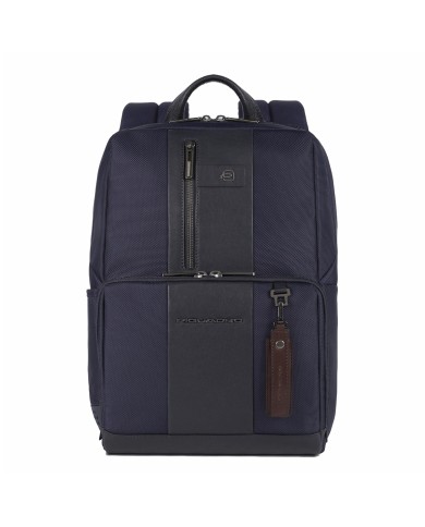 PIQUADRO ZAINO UOMO BACKPACK BRIEF IN TESSUTO RICICLATO E PELLE 14" BLU CA3214BR2 CO