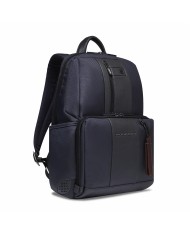 PIQUADRO ZAINO UOMO BACKPACK BRIEF IN TESSUTO RICICLATO E PELLE 14" BLU CA3214BR2 CO