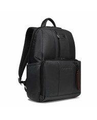 PIQUADRO ZAINO UOMO BACKPACK BRIEF IN TESSUTO RICICLATO E PELLE 14" NERO CA3214BR2 CO