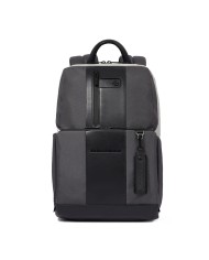 PIQUADRO ZAINO UOMO BACKPACK BRIEF IN TESSUTO RICICLATO E PELLE 14" NERO CA3214BR2S CO