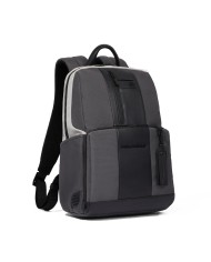 PIQUADRO ZAINO UOMO BACKPACK BRIEF IN TESSUTO RICICLATO E PELLE 14" NERO CA3214BR2S CO