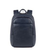PIQUADRO ZAINO UOMO BACKPACK SMALL IN PELLE MODUS PORTA PC 14" E IPAD BLU CA3214MOS CO