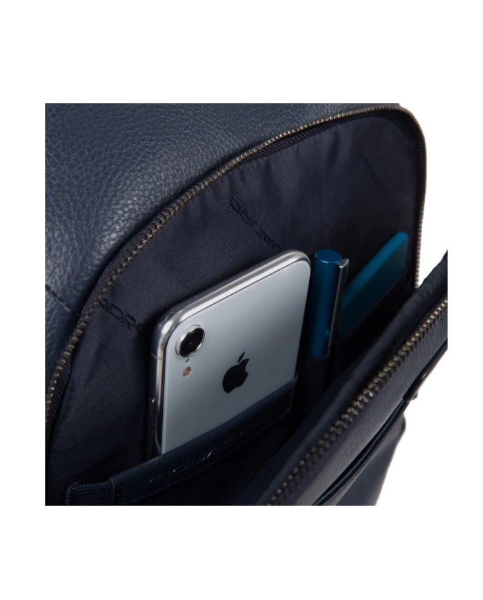 PIQUADRO ZAINO UOMO BACKPACK SMALL IN PELLE MODUS PORTA PC 14" E IPAD BLU CA3214MOS CO