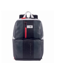 PIQUADRO ZAINO UOMO BACKPACK SMALL IN PELLE URBAN PORTA PC 14" E IPAD GRIGIO NERO CA3214UB00 CO