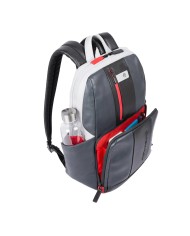 PIQUADRO ZAINO UOMO BACKPACK SMALL IN PELLE URBAN PORTA PC 14" E IPAD GRIGIO NERO CA3214UB00 CO