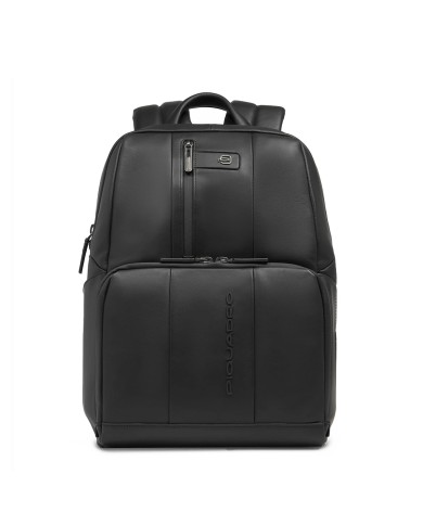 PIQUADRO ZAINO UOMO BACKPACK SMALL IN PELLE URBAN PORTA PC 14" E IPAD NERO CA3214UB00 CO