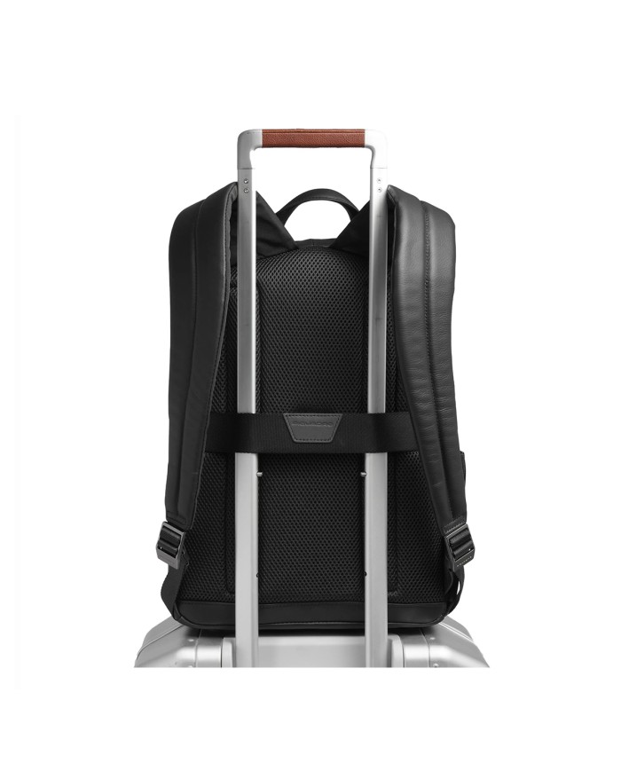 PIQUADRO ZAINO UOMO BACKPACK SMALL IN PELLE URBAN PORTA PC 14" E IPAD NERO CA3214UB00 CO