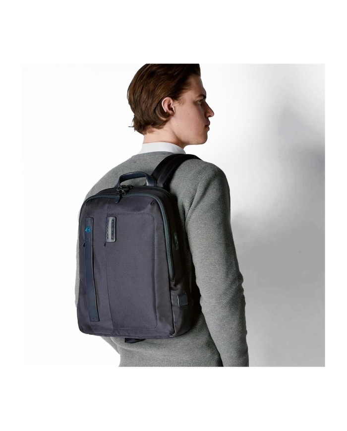 PIQUADRO ZAINO UOMO BACKPACK PULSE P16 PORTA PC 14" E IPAD CHEVRON BLU CA3869P16 CO