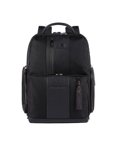 PIQUADRO ZAINO UOMO BACKPACK BRIEF CHECK FAST PORTA PC 15,6" NERO CA4439BR2BM CO