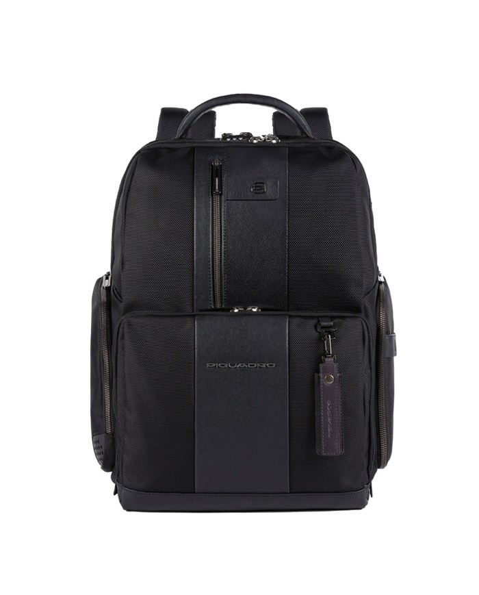 PIQUADRO ZAINO UOMO BACKPACK BRIEF CHECK FAST PORTA PC 15,6" NERO CA4439BR2BM CO