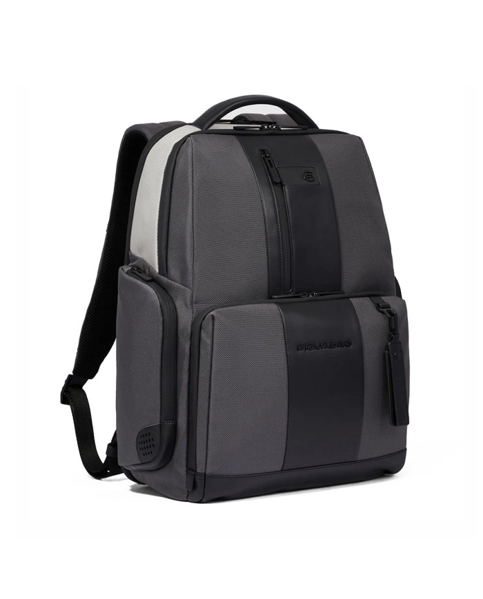PIQUADRO ZAINO UOMO BACKPACK BRIEF FAST CHEK PORTA PC 15,6" GRIGIO CA4532BR2 CO