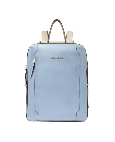 PIQUADRO ZAINO DONNA BACKPACK CIRCLE IN PELLE PORTA PC 14" E IPAD AZZURRO BEIGE CA4576W92 CO