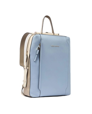 PIQUADRO ZAINO DONNA BACKPACK CIRCLE IN PELLE PORTA PC 14" E IPAD AZZURRO BEIGE CA4576W92 CO