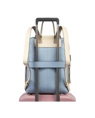 PIQUADRO ZAINO DONNA BACKPACK CIRCLE IN PELLE PORTA PC 14" E IPAD AZZURRO BEIGE CA4576W92 CO