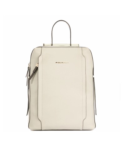 PIQUADRO ZAINO DONNA BACKPACK CIRCLE IN PELLE PORTA PC 14" E IPAD BIANCO CA4576W92 CO