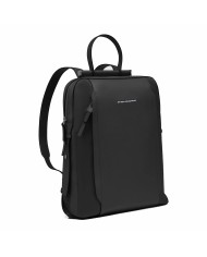 PIQUADRO ZAINO DONNA BACKPACK CIRCLE IN PELLE E TESSUTO PORTA PC 14" NERO CA4576W92T CO