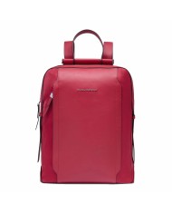 PIQUADRO ZAINO DONNA BACKPACK CIRCLE IN PELLE E TESSUTO PORTA PC 14" ROSSO CA4576W92T CO