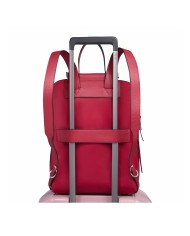 PIQUADRO ZAINO DONNA BACKPACK CIRCLE IN PELLE E TESSUTO PORTA PC 14" ROSSO CA4576W92T CO