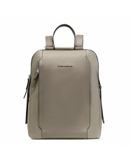 PIQUADRO ZAINO DONNA BACKPACK CIRCLE IN PELLE E TESSUTO PORTA PC 14" BEIGE CA4576W92T CO