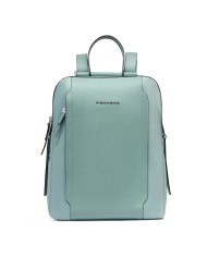 PIQUADRO ZAINO DONNA BACKPACK CIRCLE IN PELLE E TESSUTO PORTA PC 14" VERDE CA4576W92T CO