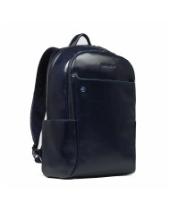 PIQUADRO ZAINO UOMO BACKPACK BLUE SQUARE IN PELLE PORTA PC 15,6" BLUE CA4762B2 CO