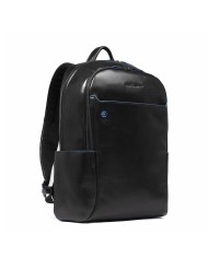 PIQUADRO ZAINO UOMO BACKPACK BLUE SQUARE IN PELLE PORTA PC 15,6" NERO CA4762B2 CO
