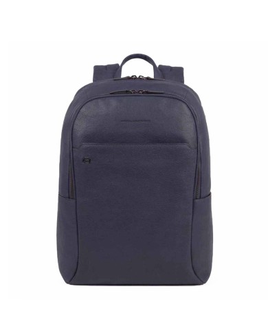 PIQUADRO ZAINO UOMO BACKPACK BLACK SQUARE IN PELLE PORTA PC 15,6" BLU CA4762B3 CO